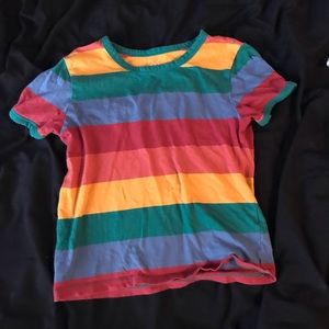 Rainbow pacsun xs crop top NWT